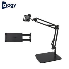 Desktop Tablet Holding Stand With Metal Plate - Black