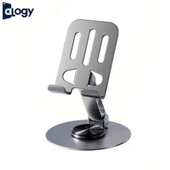 Desktop Metal Mobile Stand with 360° Rotating Base - Grey
