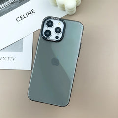 Luxury Transparent Metal Lens Frame Phone Case For