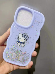 "Shine Bright: Hello Kitty Glitter Case for Android – Sparkling Charm and Premium Protection!"