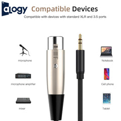 XLR Female To 3.5mm TRS Audio Cable