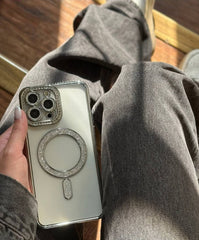 Diamond Stone MagSafe Luxury Bling Camera Protection Case